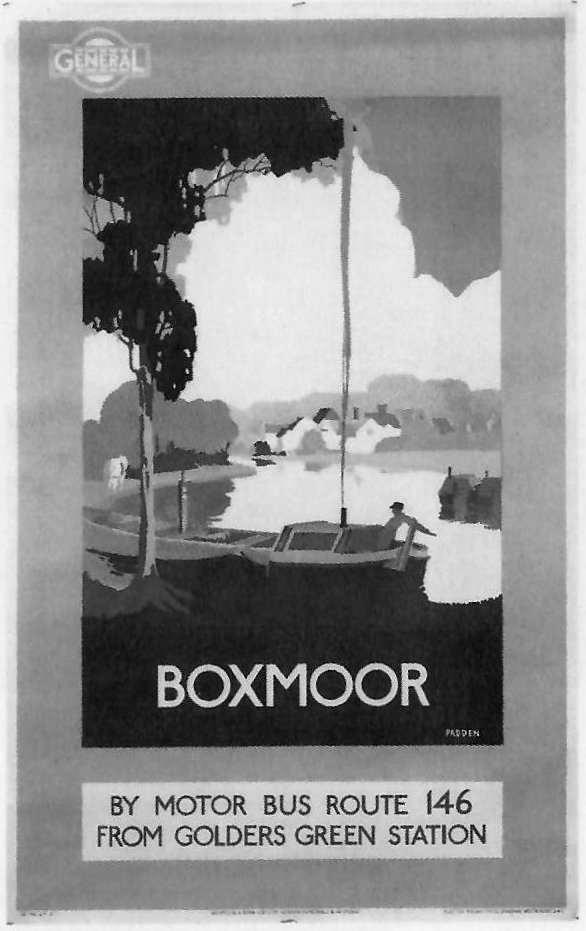 'Visit Boxmoor' bus poster 1921